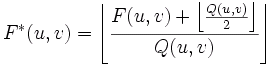Formule de quantification